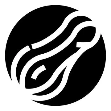 Abstract black circle with flowing white lines illustration Illustrazione stock