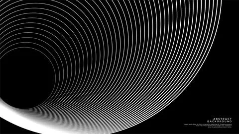 Abstract black circle lines background template. Modern line circle background. Stock Illustration