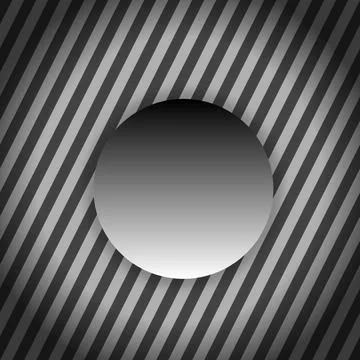 Abstract Black Circle with Stripes Background Illustrazione stock