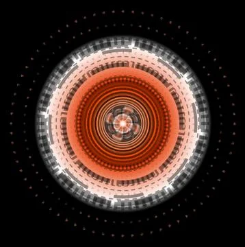 Abstract black circle technical background Stock Illustration