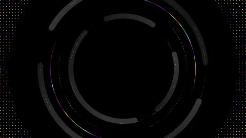 Abstract black circles layers on dark background Video stock 241766888