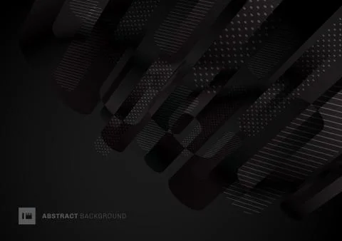 Abstract black color pattern liquid gradient lines pattern perspective backgr Illustrazione stock