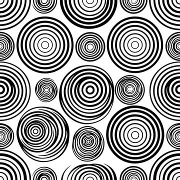 Abstract black concentric circles pattern background イラスト素材