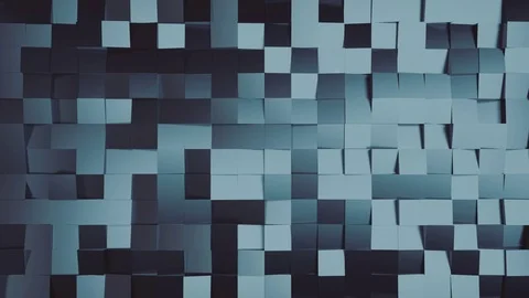 Abstract black Cubes Background Random Motion, 3d Loopable Animation 4k Video stock 71438376