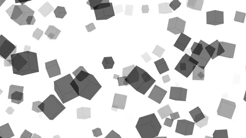 Abstract black cubes flying animation. Stock-Footage 198193031