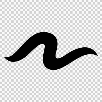 Abstract Black Curved Flowing Shape Symbol Graphic Element イラスト素材