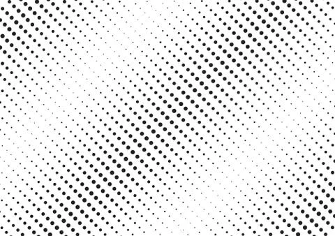 Abstract black diagonal halftone pattern on white background dotted texture. Stock Illustration