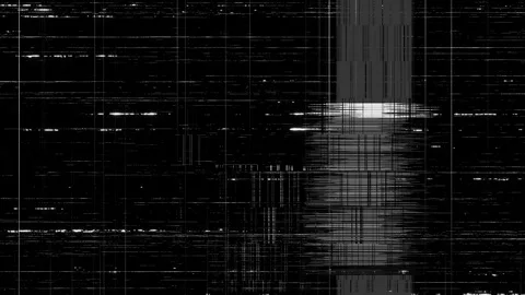 Abstract Black Digital Glitch Grid Interference horizontal vertical lines Stock Footage 333909385