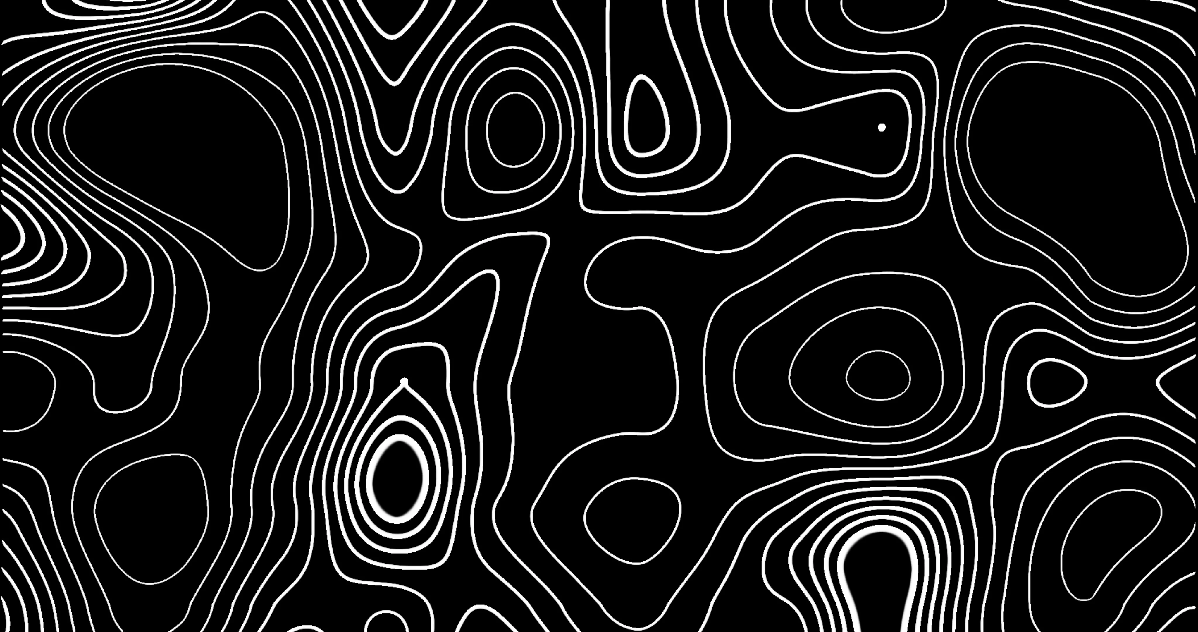 Black Shiny Black Watery Waves Background Loop, 3d Abstract