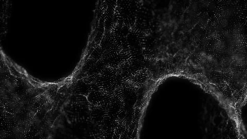 Abstract black digital wave with dots. Technology background with DNA. Stock-Footage 243191416