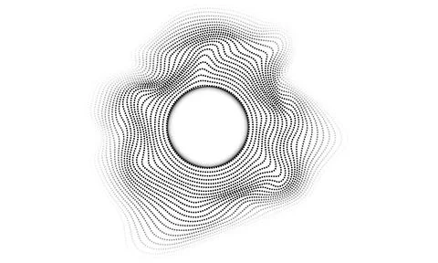Abstract black dotted halftone pattern on white background. Stock Illustration
