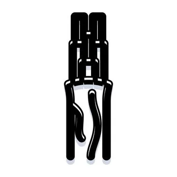 Abstract black dripping liquid ink shape design Stock Illustration