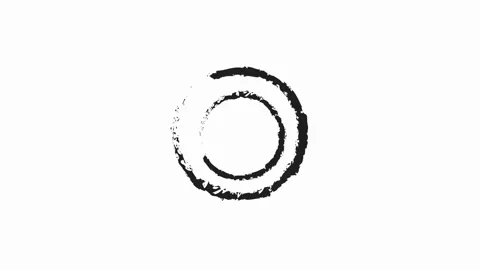 Abstract Black Dual Circle Rotation Stock Footage 325632372