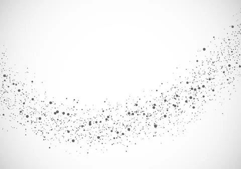 Abstract black dust dotted sparse particles design elements isolated on white Stock Illustration