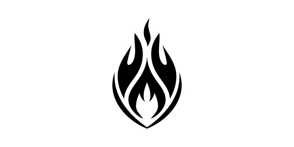Abstract Black Fire Flame Vector Illustration 스톡 일러스트