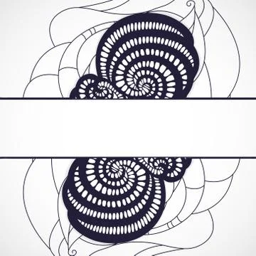 Abstract black frame. Illustrazione stock