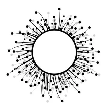 Abstract black frame with rays for your design Stock Illustration