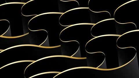 Abstract Black Friday Background With Elegant Luxury Black And Gold Curved .. Vídeo Stock 347192481