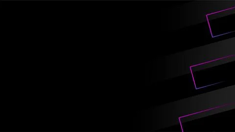 Abstract Black Friday Dark Background with Glowing Neon Geometric Frames an.. Stock Illustration
