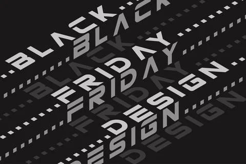 Abstract black friday design typography pattern with repeated word design 스톡 일러스트