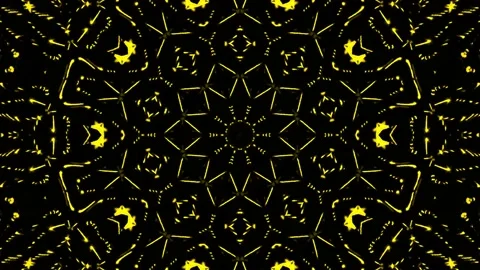Abstract black friday light gold color kaleidoscope background Stock Footage 163976092