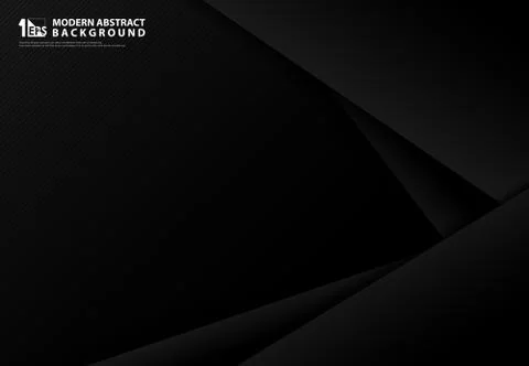Abstract black futuristic template of overlapping design template background. Stock-Illustration