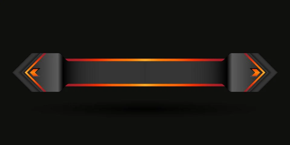 Abstract black game title button Illustrazione stock
