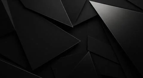 Abstract black geometric background with 3d polygonal shapes and futuristic.. Stock Illustration