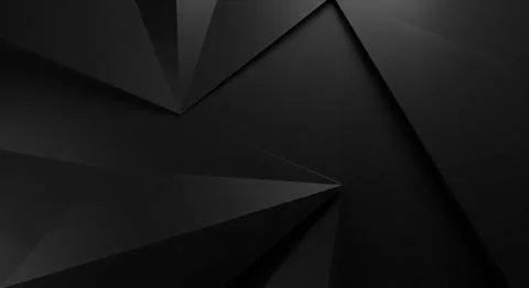 Abstract black geometric background with 3d polygonal shapes and modern fut.. Stock Illustration
