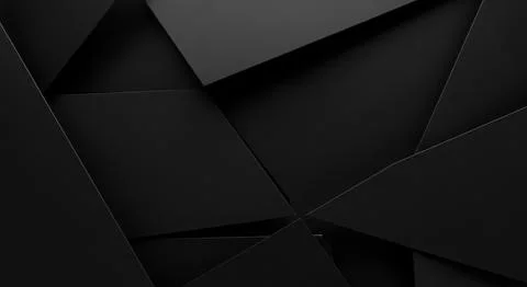 Abstract black geometric background with overlapping shapes and modern desi.. Stock Illustration