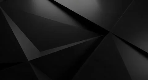 Abstract black geometric background with overlapping shapes and modern design Stock Illustration