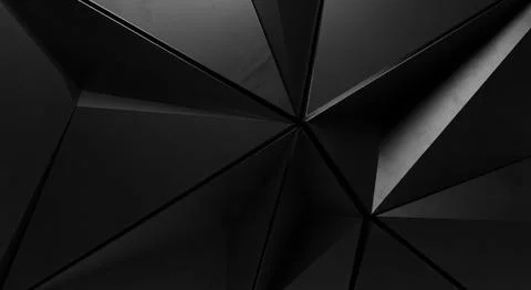 Abstract black geometric background with sharp triangular shapes and modern.. Stock Illustration