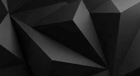 Abstract black geometric background with sharp triangular patterns and mode.. Stock Illustration
