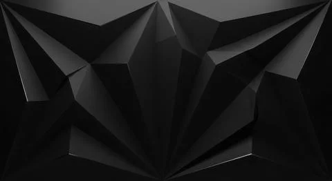 Abstract black geometric background with sharp edges and modern design Stock Illustration