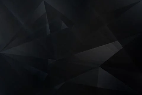 Abstract black geometric low polygon background. Triangles mosaic texture Stock Illustration