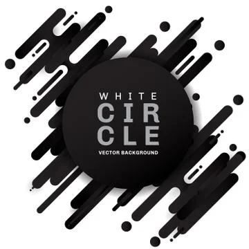 Abstract black geometric pattern rounded shapes diagonal lines transition on Stock Illustration