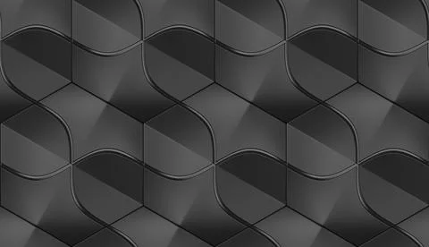 Abstract black geometric seamless pattern Illustrazione stock