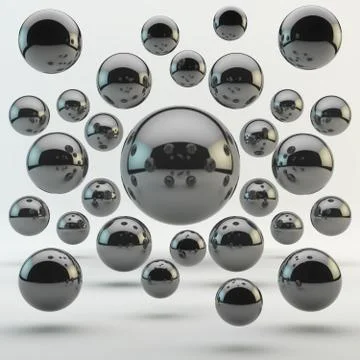 Abstract black geometric shapes from rounds Stock Illustration