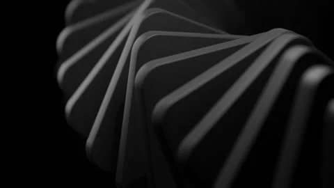 Abstract black geometric spiral pattern close-up Vídeos de archivo 283950005