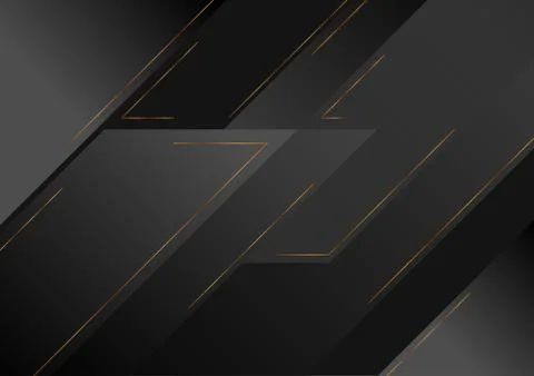 Abstract black geometric tech vector background Stock Illustration