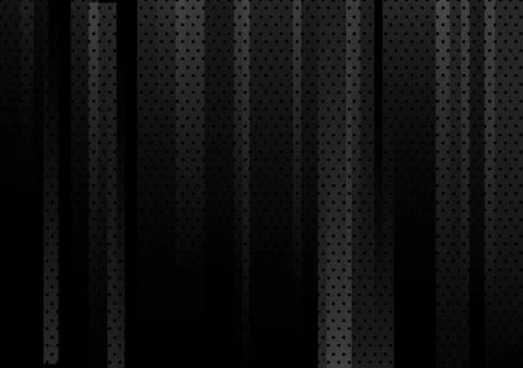 Abstract black geometric vertical with dots pattern background and texture. 库存插图