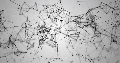 Abstract black geometrical plexus on white grey gradient background with line Video stock 83260927