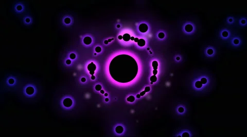 Abstract Black Glowing Particles - Loop Purple Stock Footage 45507834