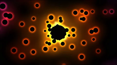 Abstract Black Glowing Particles - Loop Orange,Red Stock Footage 45527465