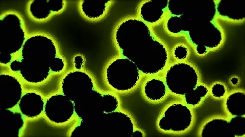 Abstract Black Glowing Particles - Loop Green Yellow Stock Footage 57460201