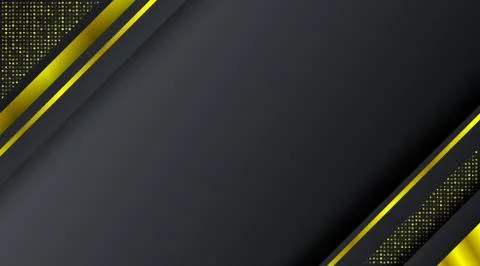 Abstract Black Gold Frame Tech Glowing Elegant Luxury Design Background Templ Stock Illustration