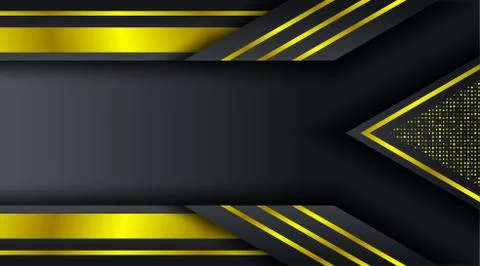 Abstract Black Gold Frame Tech Glowing Elegant Luxury Design Background Templ Stock Illustration