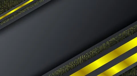 Abstract Black Gold Frame Tech Glowing Elegant Luxury Design Background Templ Illustrazione stock
