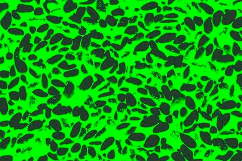 Abstract black green background. Drops. View from above. Textured surface. Stock-Illustration