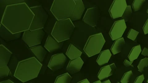 Abstract black Green hexagonal background. Seamless Loop Stock Footage 207479232